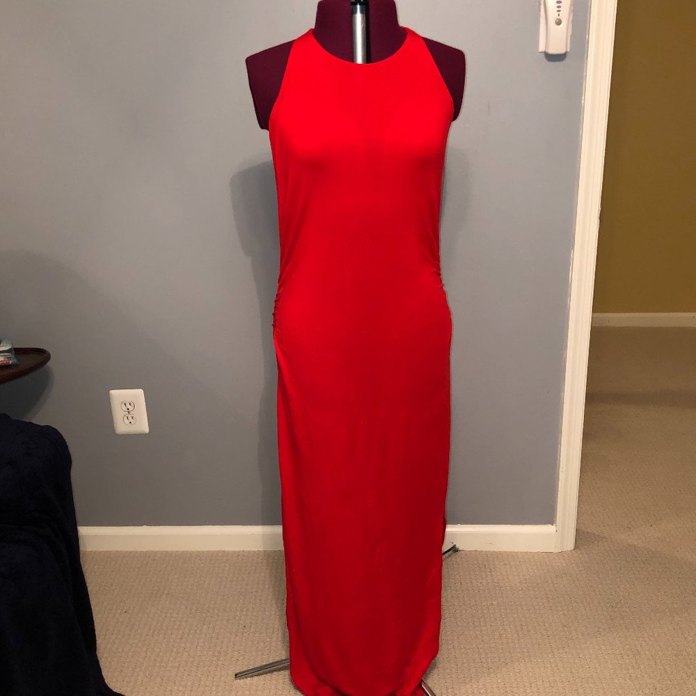 Athleta Maxi Dress with Shelf Bra - Red Size M